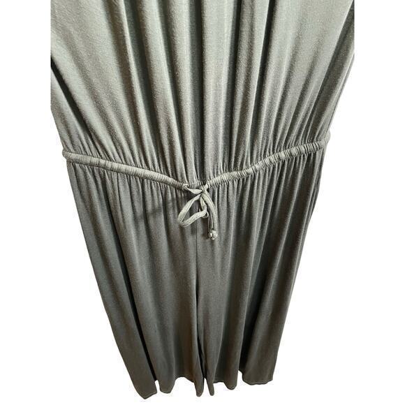 Gap Halter-Neck Wide Leg, Drawstring Waist, Olive Sage Green Jumpsuit‎ - Picture 6 of 13